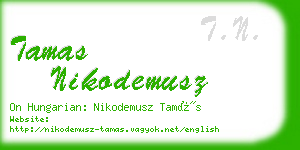 tamas nikodemusz business card